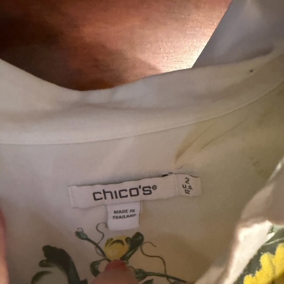 Chico's White and Yellow Floral Top - Picture 3 of 3